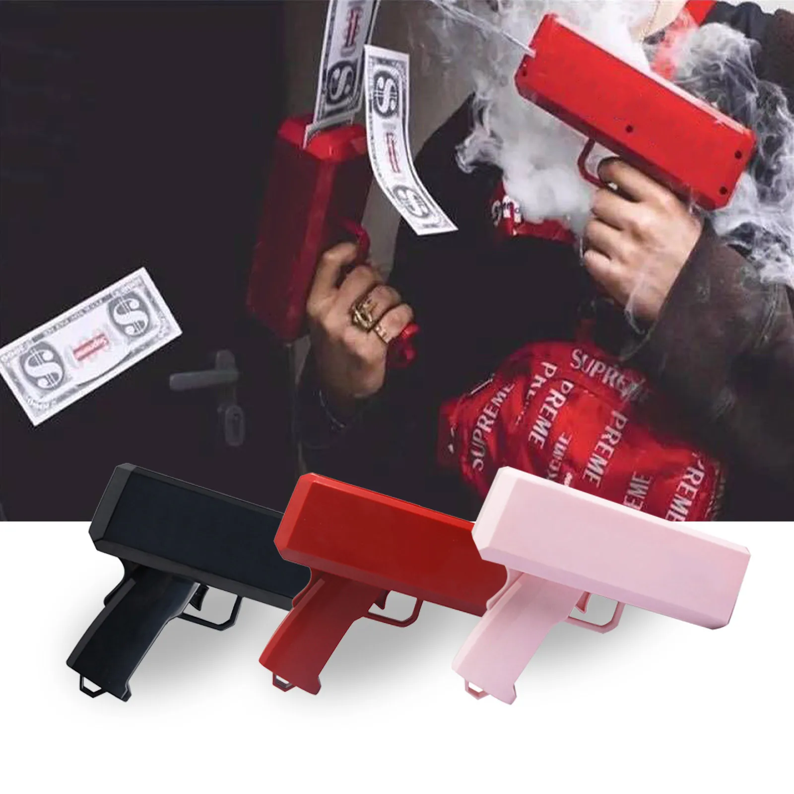 

Money Gun Shooter Prop Guns for Movies That Look Real Money Gun Make it Rain with Play Money Dollar Gun Fun Party Game Props