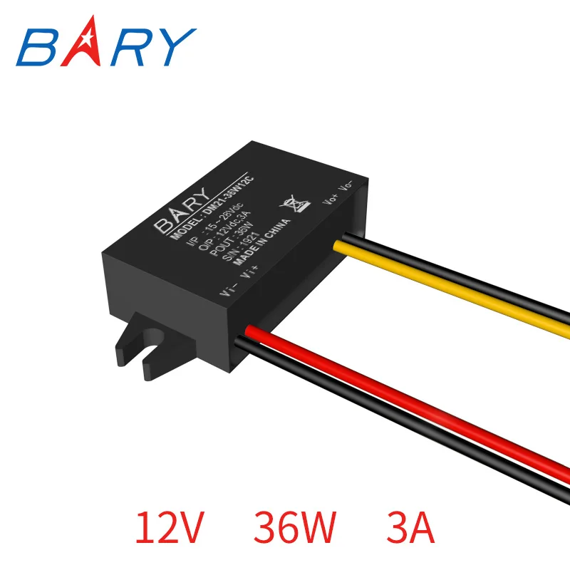 DC-DC Buck Power Supply Car Step Down Converter Auto Waterproof Vehicle Volt Converter 15~28V 24V To 12V 3A Power Supply Module
DC-DC Buck Power Supply Car Step Down Converter Auto Waterproof Vehicle Volt Converter 15~28V 24V To 12V 3A Power Supply Module