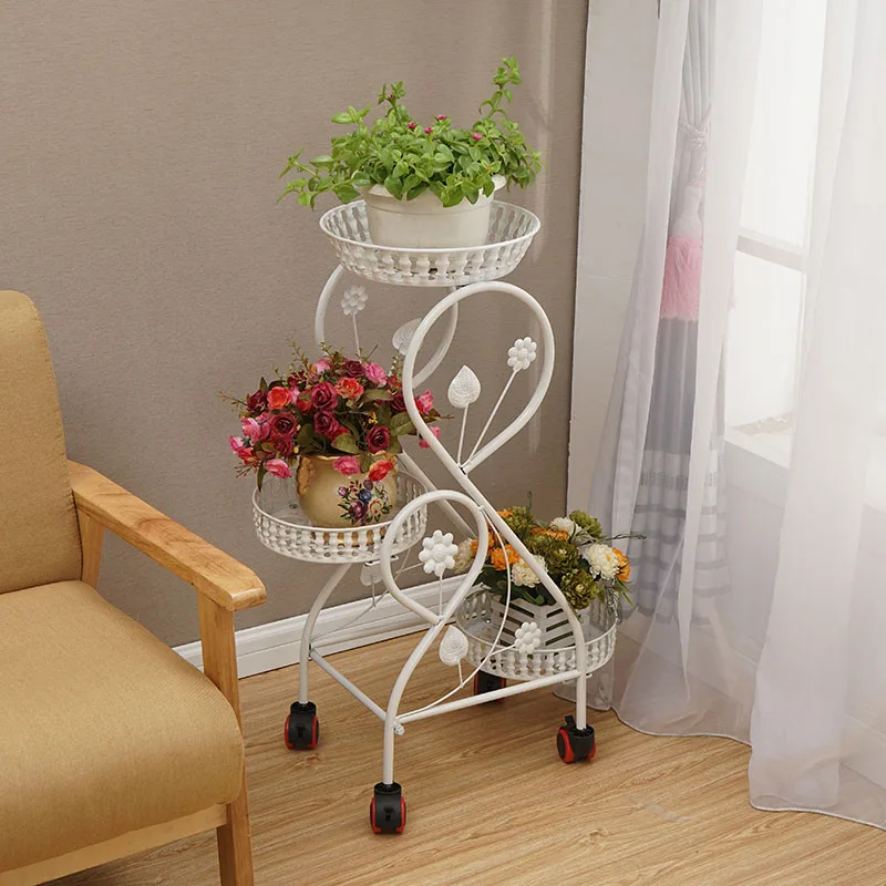 European-style wrought iron flower rack multilayer balcony floor-type indoor living room
European-style wrought iron flower rack multilayer balcony floor-type indoor living room