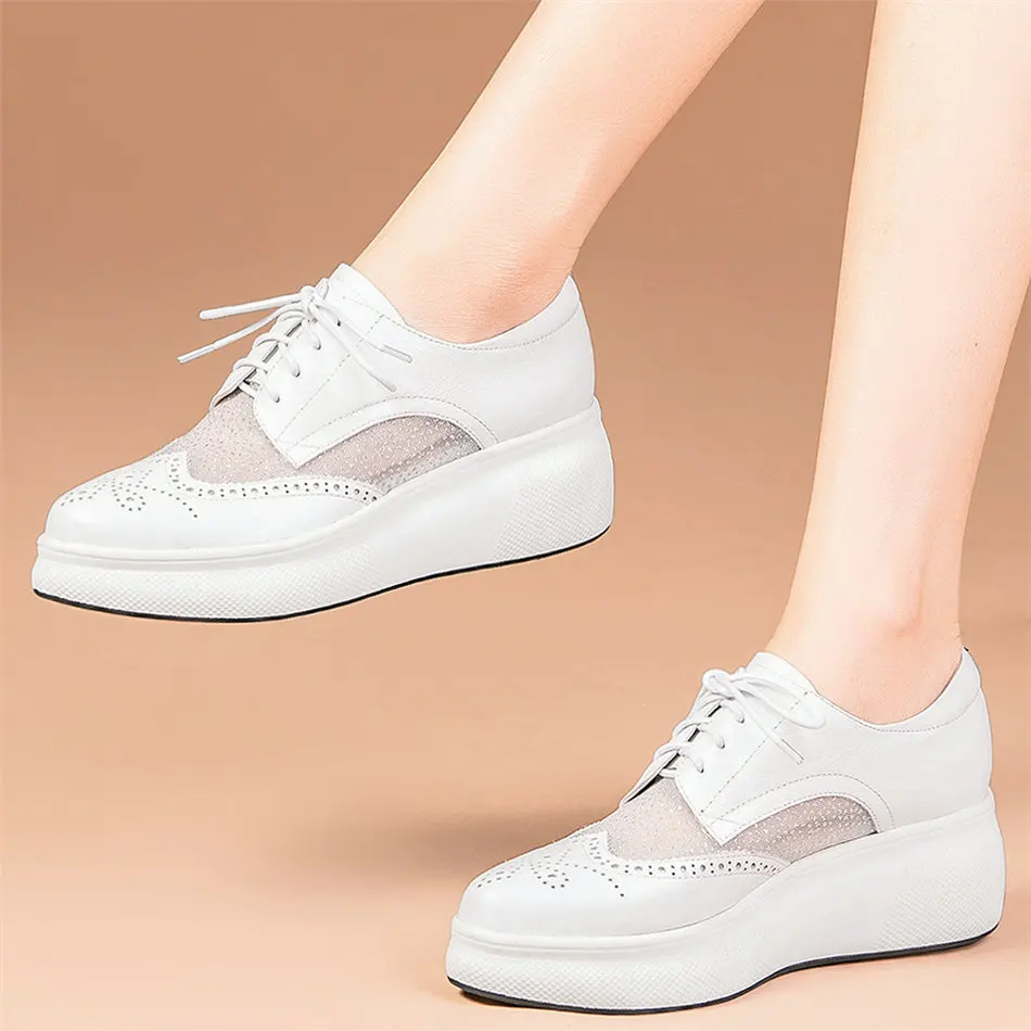 Туфли-лодочки женские из натуральной кожи, на шнуровке, высокий каблук, заостренный носок, дышащие, на платформе, повседневная обувь на танк... 
Туфли-лодочки женские из натуральной кожи, на шнуровке, высокий каблук, заостренный носок, дышащие, на платформе, повседневная обувь на танк...