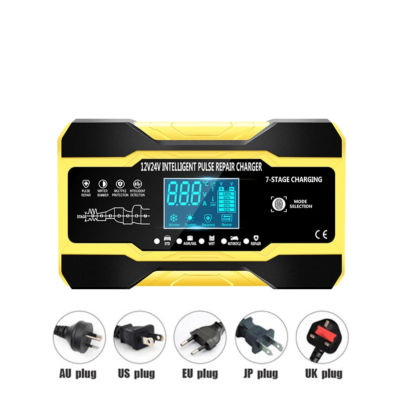 12V 10A 24V 5A Pulse Repair Charger with LCD Display, Motorcycle & Car Battery Charger,Automatic Smart Fast Battery Charger
12V 10A 24V 5A Pulse Repair Charger with LCD Display, Motorcycle & Car Battery Charger,Automatic Smart Fast Battery Charger