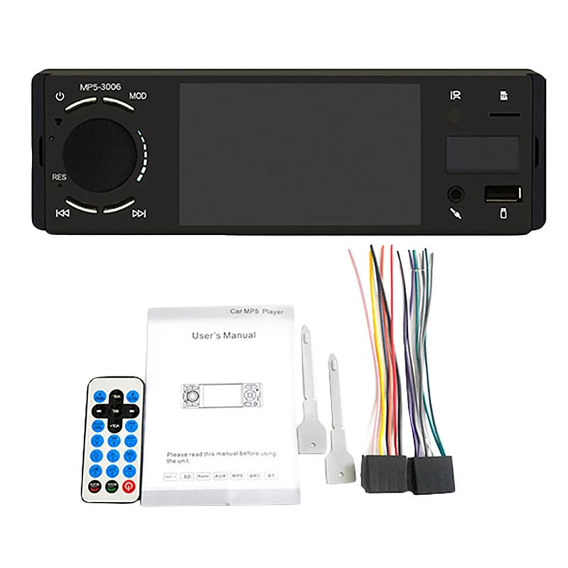 Bluetooth Car Radio 1 Din Mirror Link 4 inch Press Screen MP5 Video Player USB TF Handsfree A2DP Stereo System Head Unit
Bluetooth Car Radio 1 Din Mirror Link 4 inch Press Screen MP5 Video Player USB TF Handsfree A2DP Stereo System Head Unit