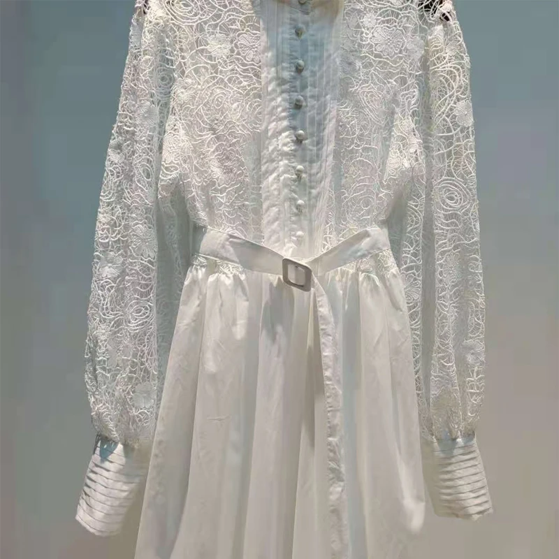 2021 new design women white embroidery party dress with sashes women black long dresses with button spring
2021 new design women white embroidery party dress with sashes women black long dresses with button spring
