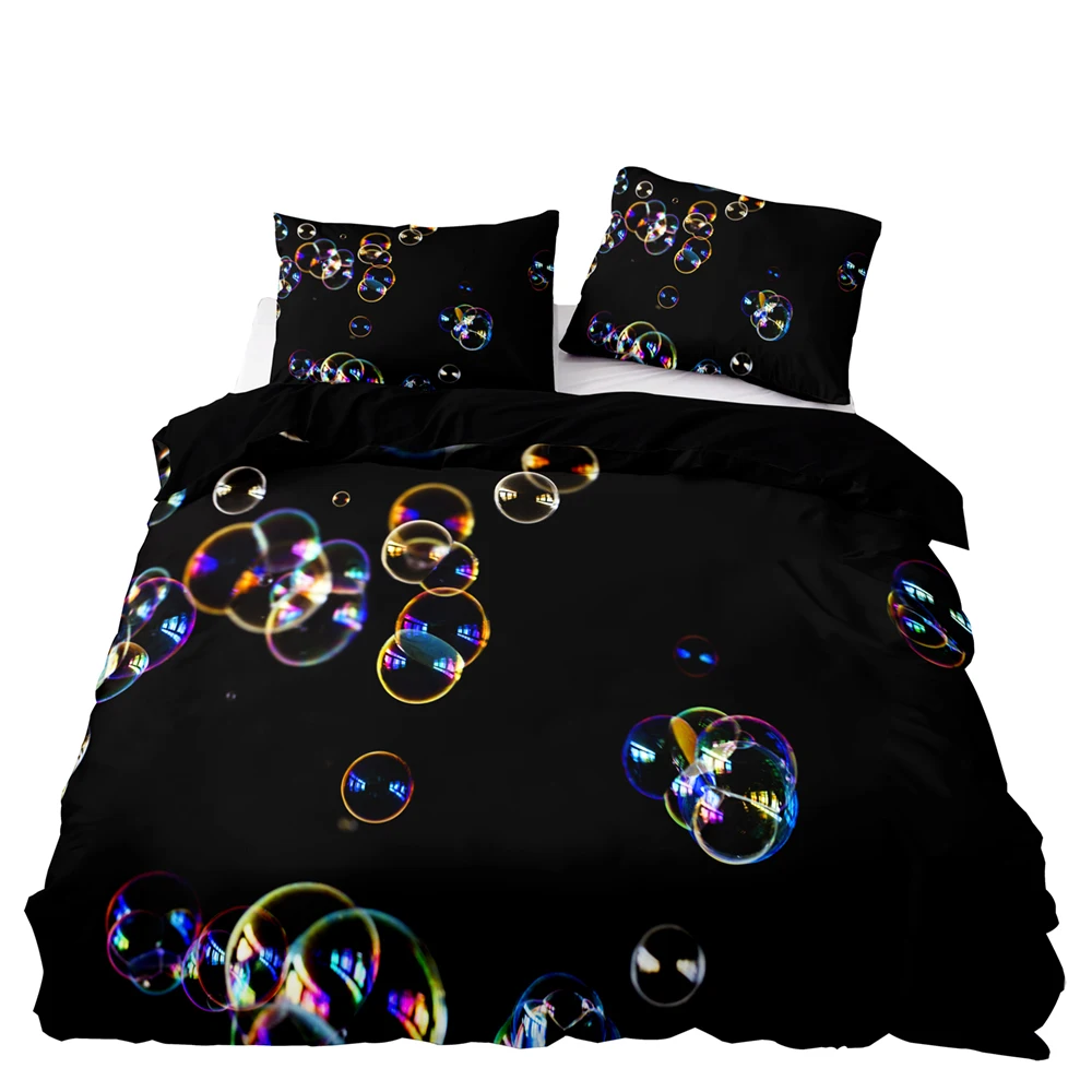 Nordic Style Black Duvet Cover 160x200 Pillowcase 3Pcs,228x228 Quilt Cover,Blanket Cover ,Colored Bubbles Pattern Bedding Set
Nordic Style Black Duvet Cover 160x200 Pillowcase 3Pcs,228x228 Quilt Cover,Blanket Cover ,Colored Bubbles Pattern Bedding Set