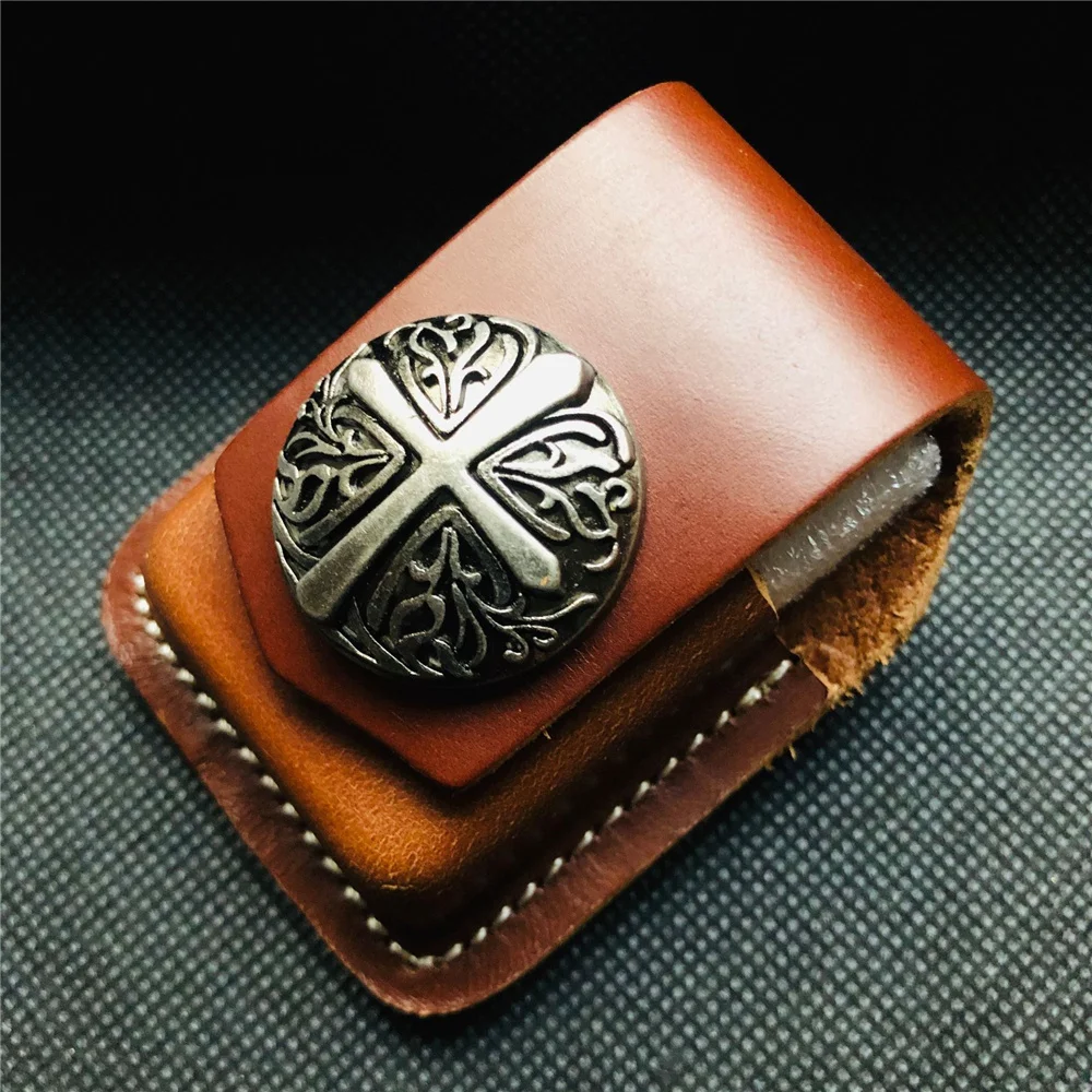 Fashion Cross Pattern Handmade Genuine Leather Kerosene Oil Lighter Belt Case Waist Bag For Zippo Lighters Smoking Gadgets
Fashion Cross Pattern Handmade Genuine Leather Kerosene Oil Lighter Belt Case Waist Bag For Zippo Lighters Smoking Gadgets