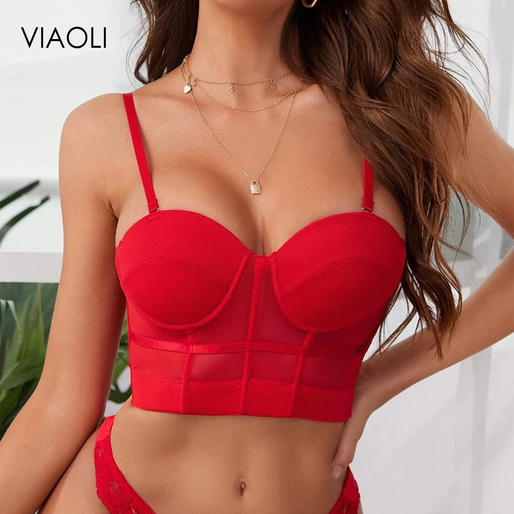 Mesh Breathable Elastic Gathered Sexy Seven Breasted Women Sexy Underwear Only Top Solid Color Sleeveless Camisole Lady Lingerie
Mesh Breathable Elastic Gathered Sexy Seven Breasted Women Sexy Underwear Only Top Solid Color Sleeveless Camisole Lady Lingerie