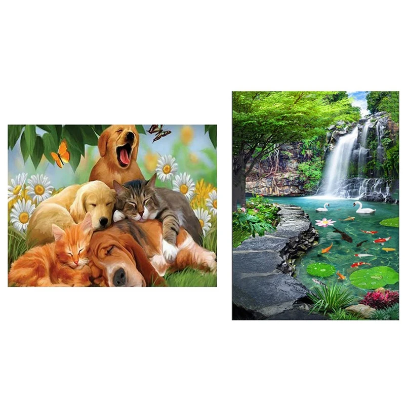 Набор для алмазной вышивки «животные, кошки, собаки» и «Водопад»
Набор для алмазной вышивки «животные, кошки, собаки» и «Водопад»