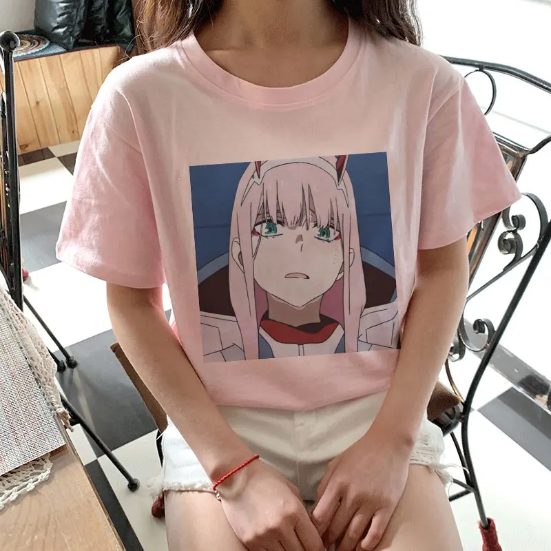 Japan Anime Cartoon Darling In The Franxx Harajuku Zero TWO Beautiful Girl Women Tops Loose Summer Short-sleeve Female T-shirt
Japan Anime Cartoon Darling In The Franxx Harajuku Zero TWO Beautiful Girl Women Tops Loose Summer Short-sleeve Female T-shirt