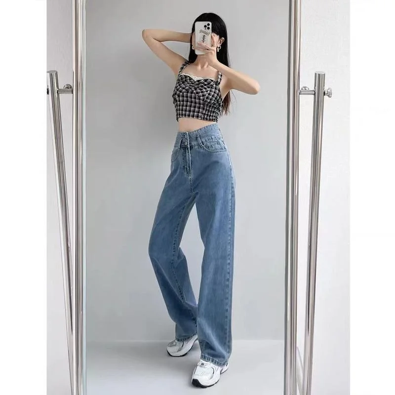 CMAZ 2021 Vintage High Waist Straight Pants for Women Streetwear Loose Female Denim Jeans Buttons Zipper Ladies trouser
CMAZ 2021 Vintage High Waist Straight Pants for Women Streetwear Loose Female Denim Jeans Buttons Zipper Ladies trouser