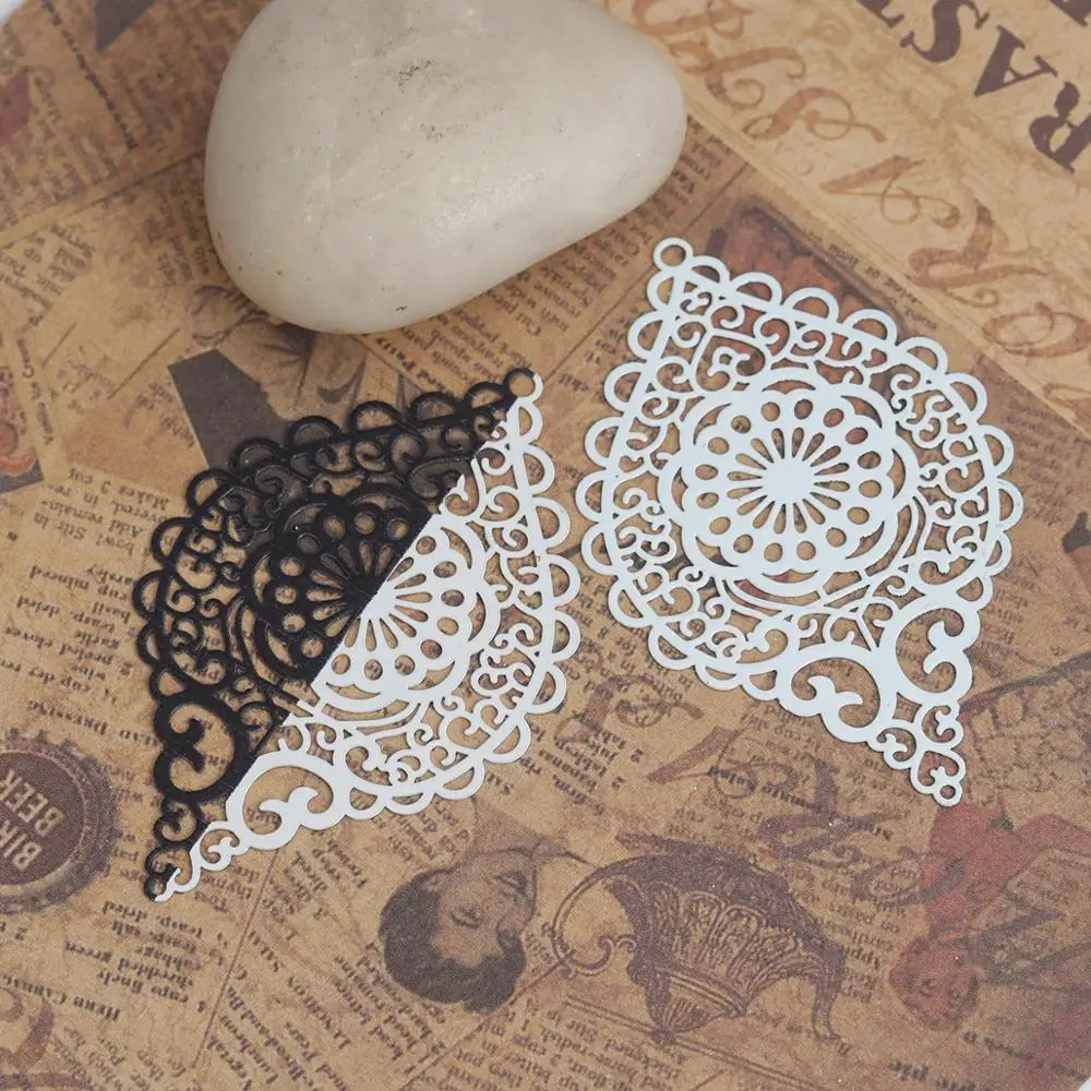 DoreenBeads Медь Подвески полое овальное сердце Филигранное тиснение разноцветные