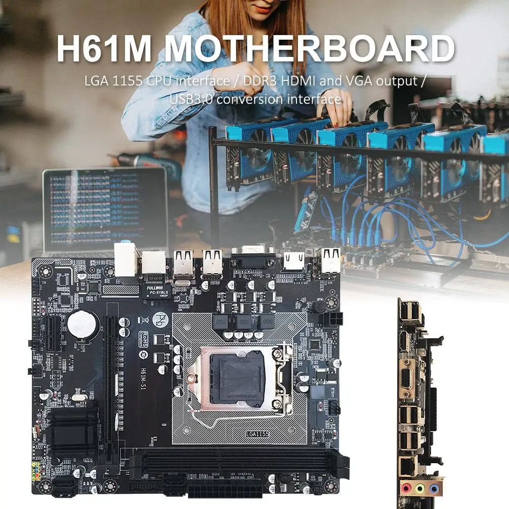 Desktop Computer Motherboard 1155 Pin CPU Interface All Solid State Motherboard DDR3 Memory Slot For Home And Office Use
Desktop Computer Motherboard 1155 Pin CPU Interface All Solid State Motherboard DDR3 Memory Slot For Home And Office Use