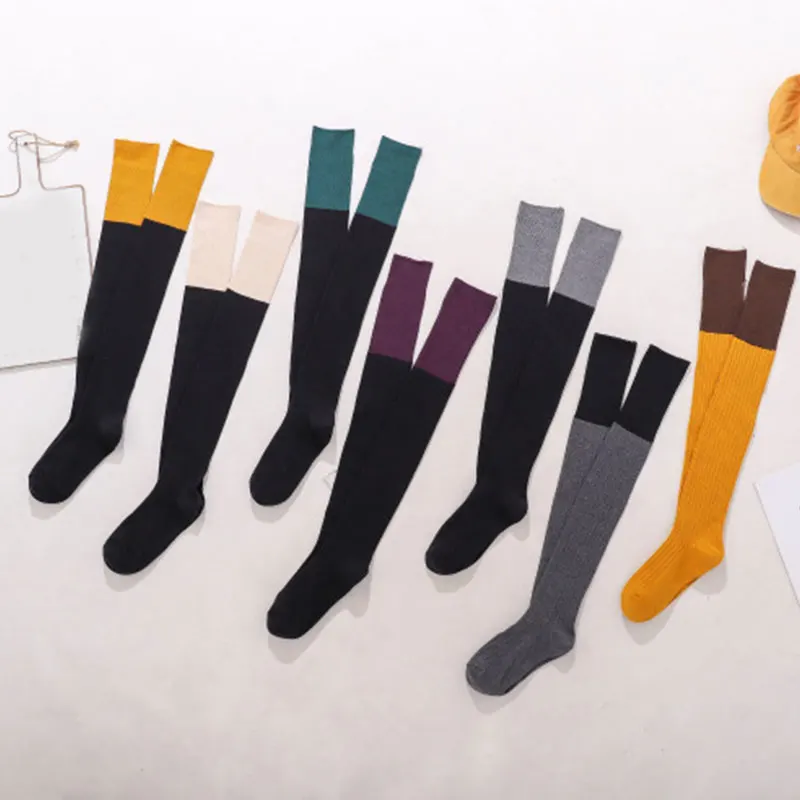 1 Pair Over the Knee Stockings Women Long Socks Double Needle Color Matching Female Thigh Socks Casual Fashion Autumn Winter
1 Pair Over the Knee Stockings Women Long Socks Double Needle Color Matching Female Thigh Socks Casual Fashion Autumn Winter