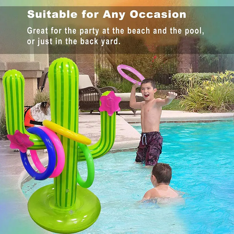 Floating Pool Toys Cactus Ring Toss Game Set Outdoor Swimming Pool PVC Inflatable Cactus Beach Party Supplies Party Bar Travel
Floating Pool Toys Cactus Ring Toss Game Set Outdoor Swimming Pool PVC Inflatable Cactus Beach Party Supplies Party Bar Travel