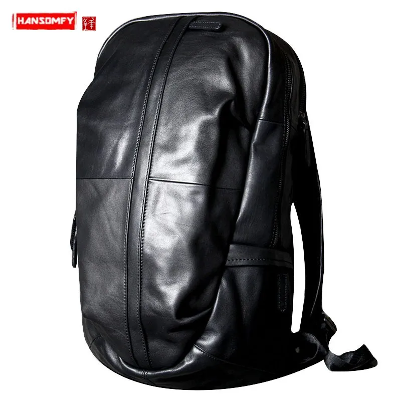 Мужской рюкзак HANSOMFY из натуральной кожи, вместительная сумка для ноутбука, дорожный ранец, школьный портфель из воловьей кожи первого слоя
Мужской рюкзак HANSOMFY из натуральной кожи, вместительная сумка для ноутбука, дорожный ранец, школьный портфель из воловьей кожи первого слоя