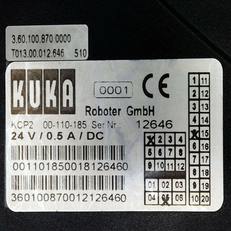 KUKA KCP2 ED05 00-130-547 Control Panel Teach pendant 
KUKA KCP2 ED05 00-130-547 Control Panel Teach pendant