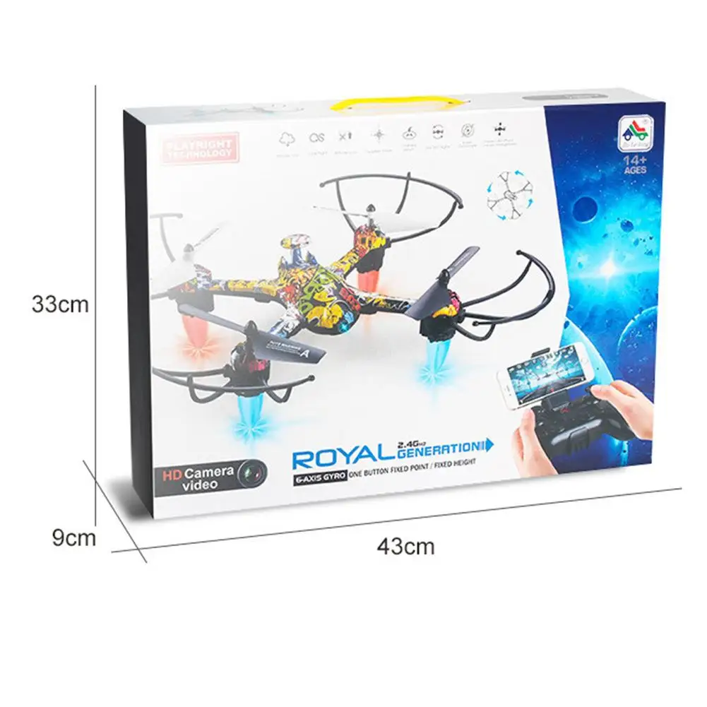 

JMT H235 RC Quadcopter Headless Mode 2.4Ghz Gyro Wifi FPV Drone Real-Time APP Control Altitude Hold with LED for Kids Toy Gift