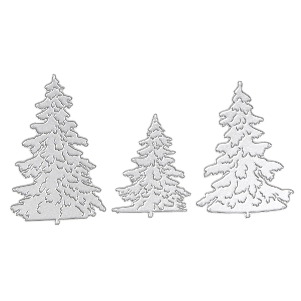 Металлические штампы для высечки новогодней елки 3 шт. папка скрапбукинга