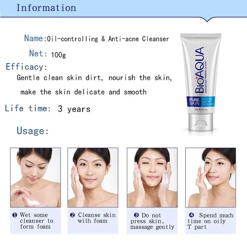 Facial Cleaner Control Oil Shrink Pores Remove Blackheads Pimples Skin Care Cleansing 100g Y
Facial Cleaner Control Oil Shrink Pores Remove Blackheads Pimples Skin Care Cleansing 100g Y