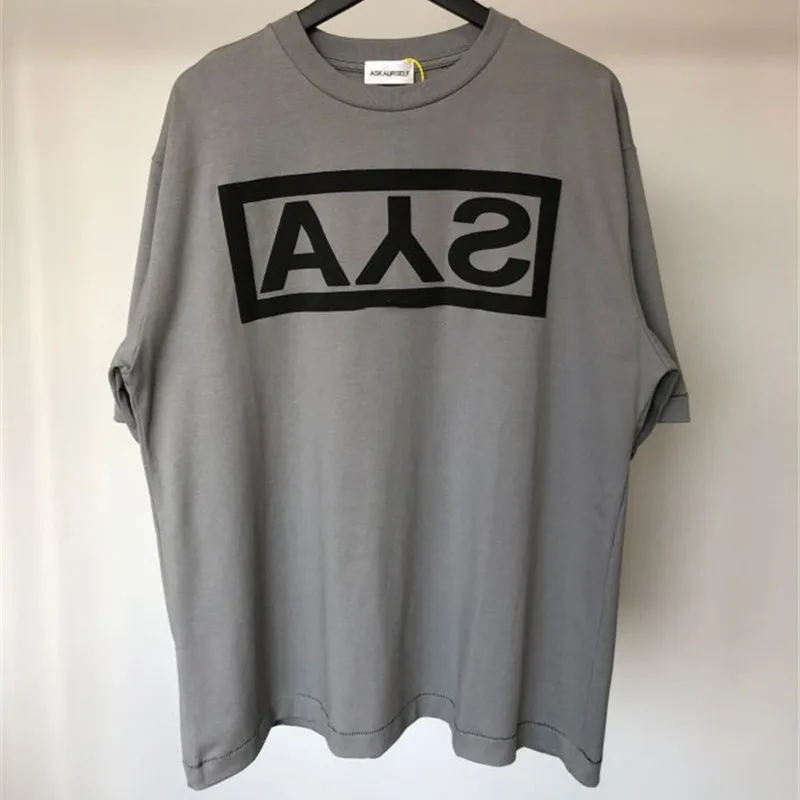 Foaming Printing Askyurself Box Logo T-Shirts Men Women 1:1 Best Quality Washed Cement Grey AYS T Shirt
Foaming Printing Askyurself Box Logo T-Shirts Men Women 1:1 Best Quality Washed Cement Grey AYS T Shirt