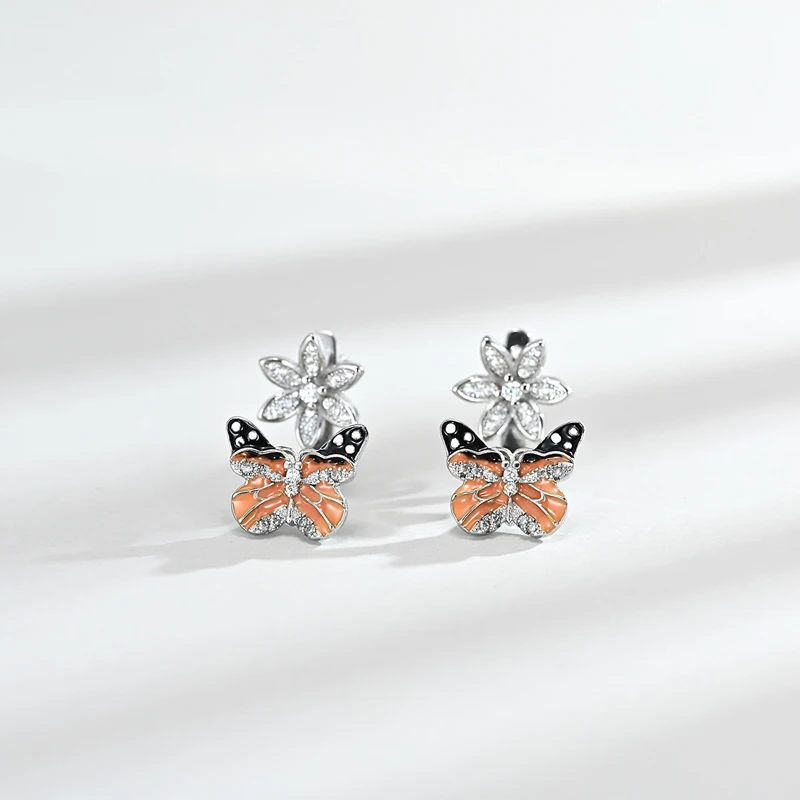 Fashion Butterfly Stud Earring Exquisite Colorful Enamel Flower S925 Piercing Jewelry For Women Wedding Party New Year Gift
Fashion Butterfly Stud Earring Exquisite Colorful Enamel Flower S925 Piercing Jewelry For Women Wedding Party New Year Gift