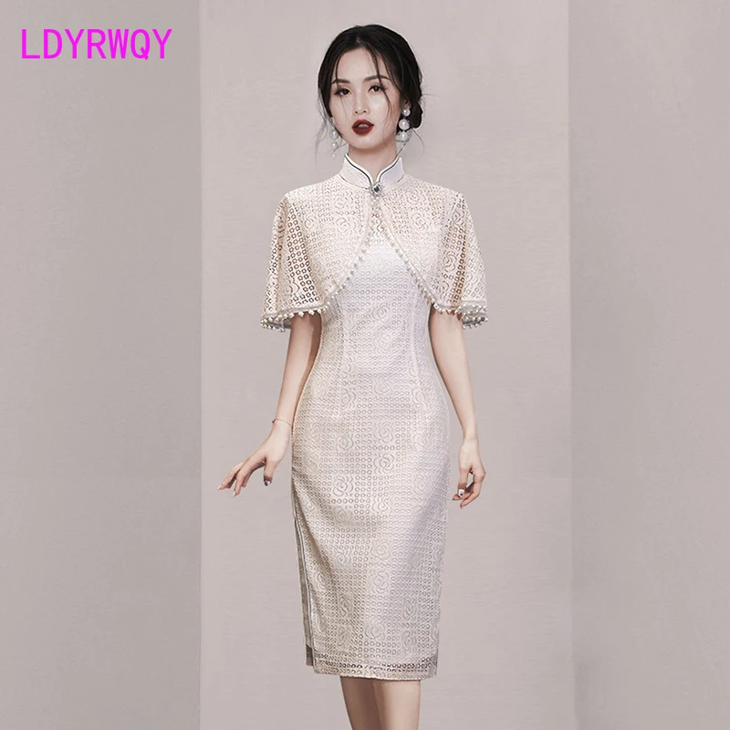 LDYRWQY 2021 jewelry summer retro fashion ladies self-cultivation temperament stand-up collar beige apricot new dress
LDYRWQY 2021 jewelry summer retro fashion ladies self-cultivation temperament stand-up collar beige apricot new dress