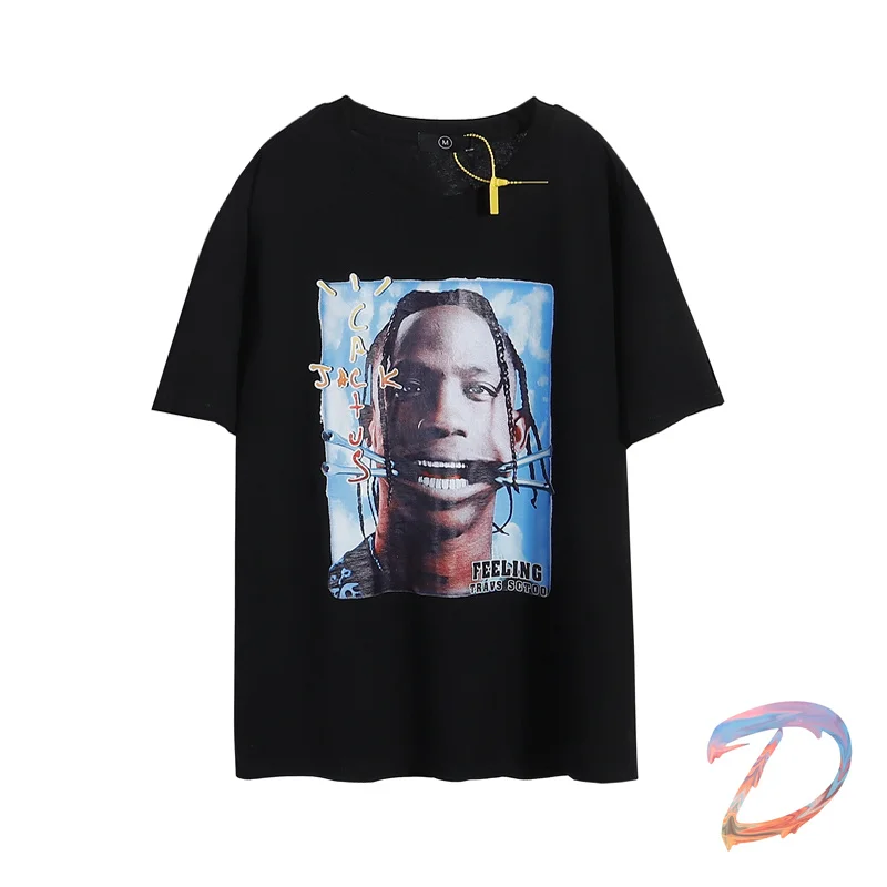 Travis Scott Feeling T-shirts High Quality Portrait Spray Short-sleeved Men's Women's Oversize Travis Scott Casual Loose Tshirt
Travis Scott Feeling T-shirts High Quality Portrait Spray Short-sleeved Men's Women's Oversize Travis Scott Casual Loose Tshirt