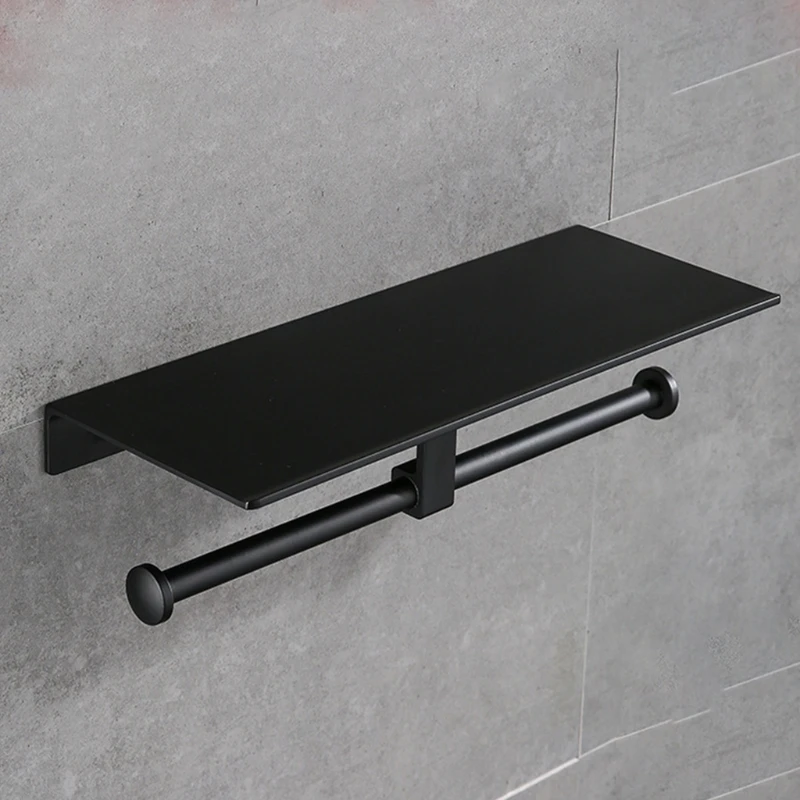 K1KA Space Aluminum Wall Mounted Toilet Roll Holders with Double Rolls Bathroom Storage Shelf Tissue Paper Roll Dispenser
K1KA Space Aluminum Wall Mounted Toilet Roll Holders with Double Rolls Bathroom Storage Shelf Tissue Paper Roll Dispenser