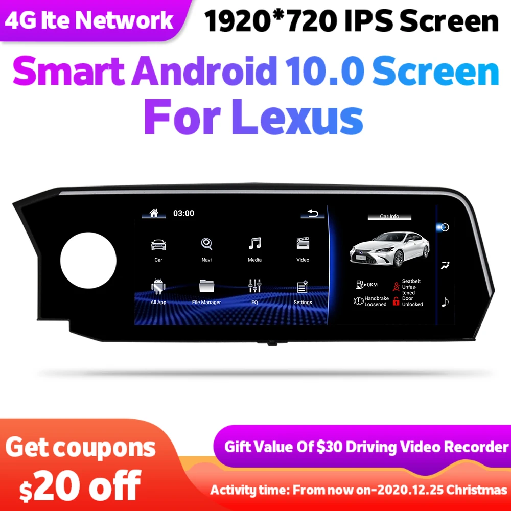 Автомобильный мультимедийный магнитофон 2 Din, Android 10, GPS, аудио, стерео, для Lexus ES350, ES300H, ES450, XV70, ES 2018, навигация, автомагнитола
Автомобильный мультимедийный магнитофон 2 Din, Android 10, GPS, аудио, стерео, для Lexus ES350, ES300H, ES450, XV70, ES 2018, навигация, автомагнитола