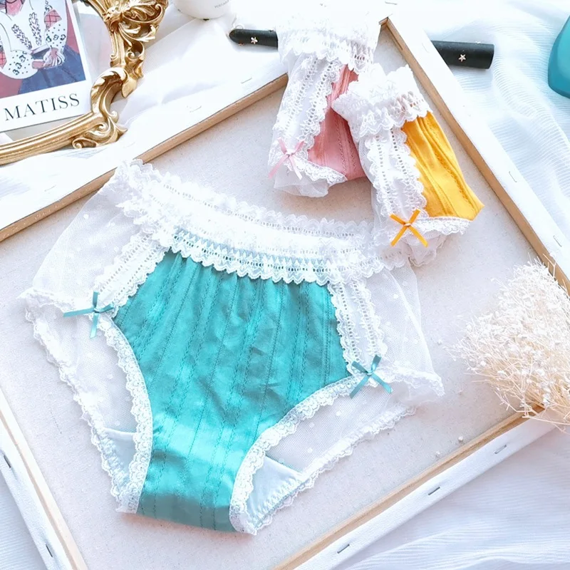 Large Size Cute Bow Cotton Panties Ladies Thin Comfortable Lace Briefs High Quality Pretty Student Kawaii Sexy Lace Underwear 89
Large Size Cute Bow Cotton Panties Ladies Thin Comfortable Lace Briefs High Quality Pretty Student Kawaii Sexy Lace Underwear 89