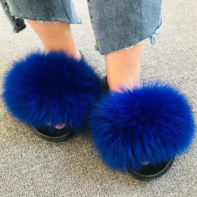 Summer Fluffy Fur Slippers Women Shoes Raccoon Fur Slides Real Fox Fur Flip Flop Flat Outdoor Slippers Casual Female Plush Shoes
Summer Fluffy Fur Slippers Women Shoes Raccoon Fur Slides Real Fox Fur Flip Flop Flat Outdoor Slippers Casual Female Plush Shoes