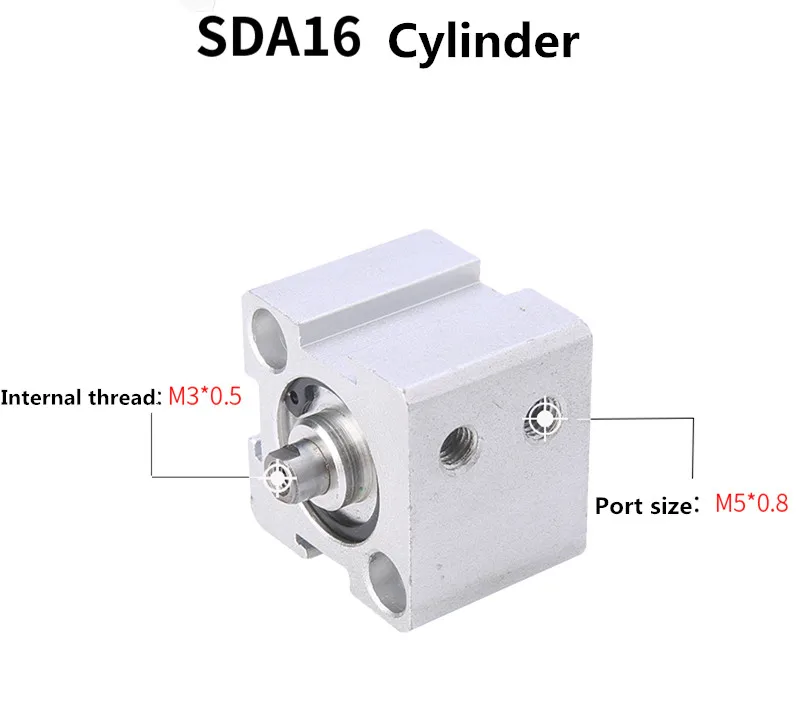 Free shipping Thin cylinder SDA16 series 5mm to 100mm stroke aluminum alloy air cylinder Pneumatic components
Free shipping Thin cylinder SDA16 series 5mm to 100mm stroke aluminum alloy air cylinder Pneumatic components