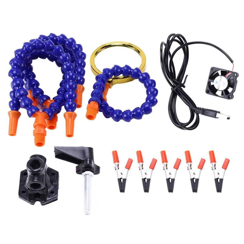 Newest Helping Hands Third Hand Soldering Tool 6 Flexible Arms Five Arm Soldering Station With Magnifying Glass Fan
Newest Helping Hands Third Hand Soldering Tool 6 Flexible Arms Five Arm Soldering Station With Magnifying Glass Fan