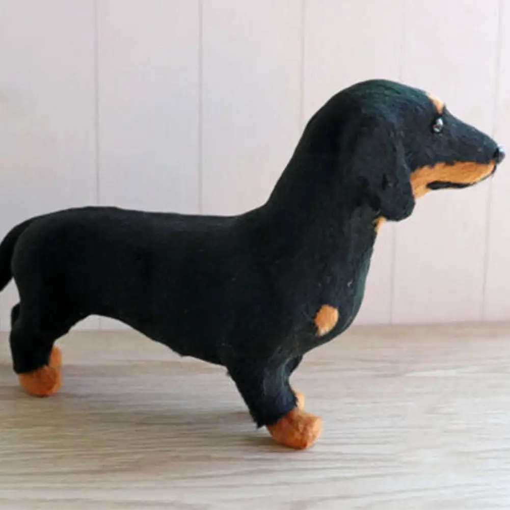 Реалистичная игрушка-такса щенок имитация мягкая игрушка для детей