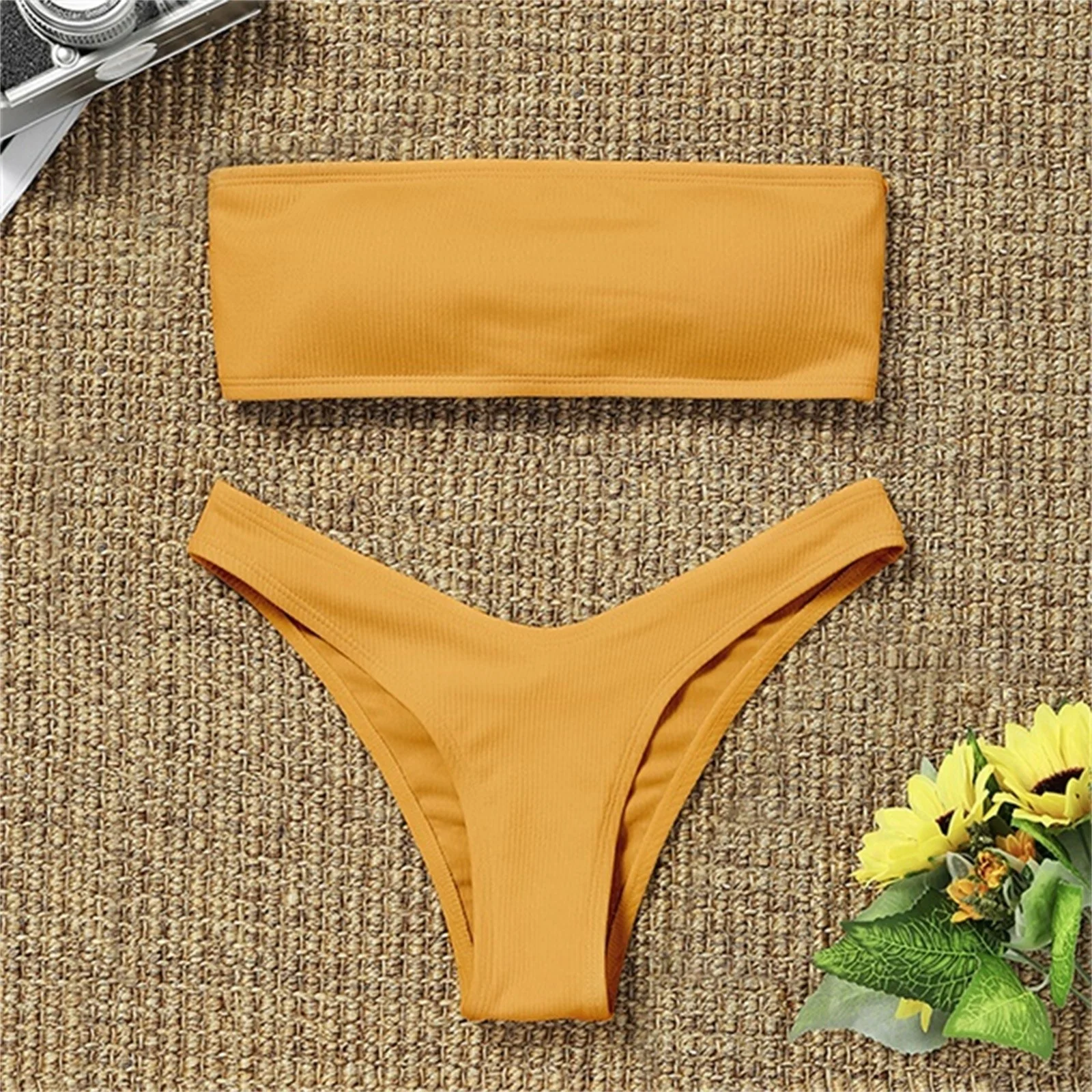 2021 New Bikini High Waist Strapless Sexy Bikini Women Swimwear Women Swimsuit Padded Bathing Suit Monokin Pure Color
2021 New Bikini High Waist Strapless Sexy Bikini Women Swimwear Women Swimsuit Padded Bathing Suit Monokin Pure Color