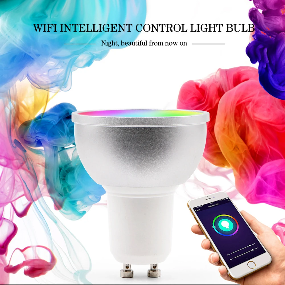 RGB Dimmable Lamps Wifi Intelligent Light Bulb LED Light Spotlight Bulb Voice Control for Home Living Room Lighting Tool
RGB Dimmable Lamps Wifi Intelligent Light Bulb LED Light Spotlight Bulb Voice Control for Home Living Room Lighting Tool