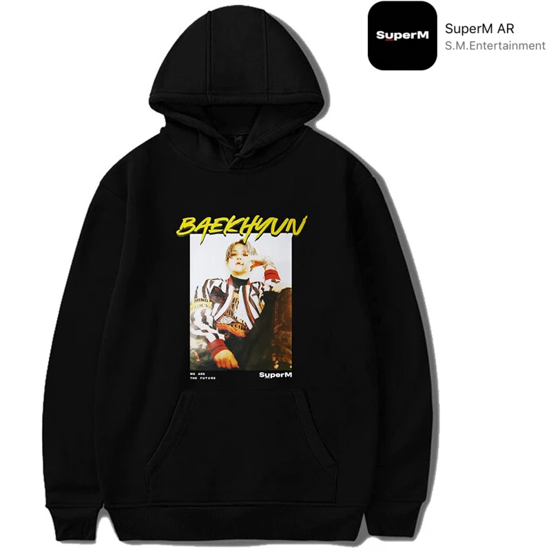 Новинка Толстовка Kpop SuperM AR BAEKHYUN KAI MARK TAEMIN TEN TAEYONG LUCAS толстовка с капюшоном и