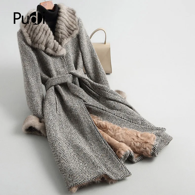 A18621 Women's Winter Wool Sheep Fur Coat Mink Fur Collar Warm Lady Long Real Lamb Fur Jacket Overcoat
A18621 Women's Winter Wool Sheep Fur Coat Mink Fur Collar Warm Lady Long Real Lamb Fur Jacket Overcoat