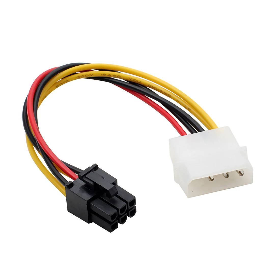 1x18 см Высококачественный 4-контактный на 6-контактный PCI-Express PCIE видеокарта кабель