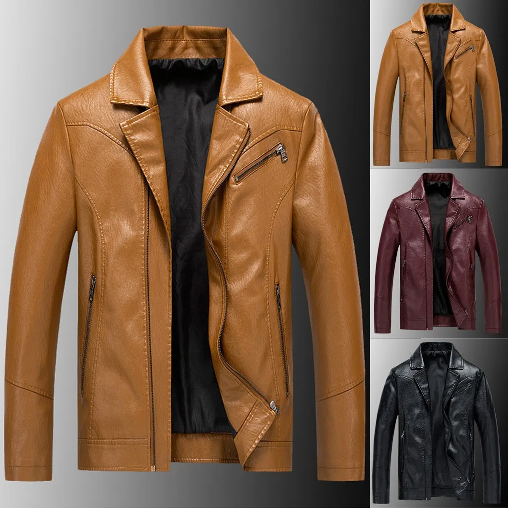 Vogue Nice Men Winter Leather Jackets Coats Male Casual Fashion Slim Fit Large Size Zip Jackets Men Solid Color
Vogue Nice Men Winter Leather Jackets Coats Male Casual Fashion Slim Fit Large Size Zip Jackets Men Solid Color