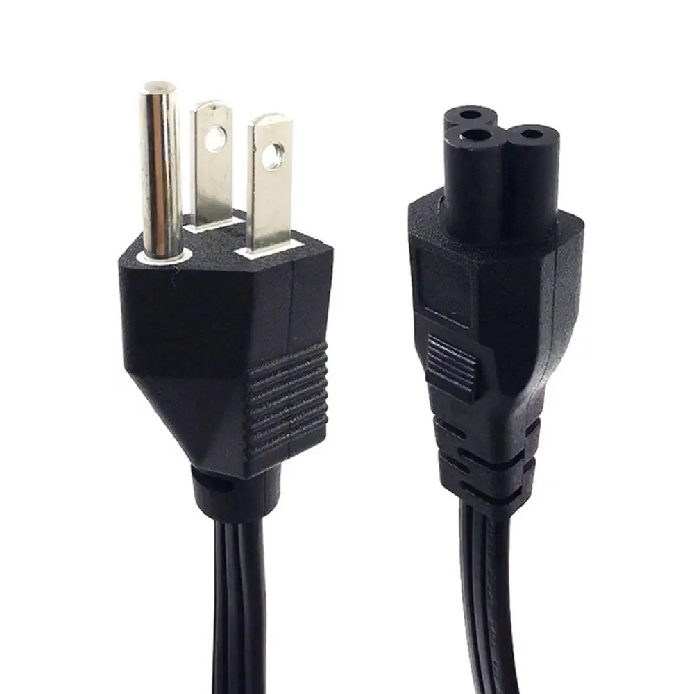 

18AWG US 3 Prong Plug to IEC 320 C5 Power Adapter Lead Cable 1.2m American Standard AC Power Cord For Notebook