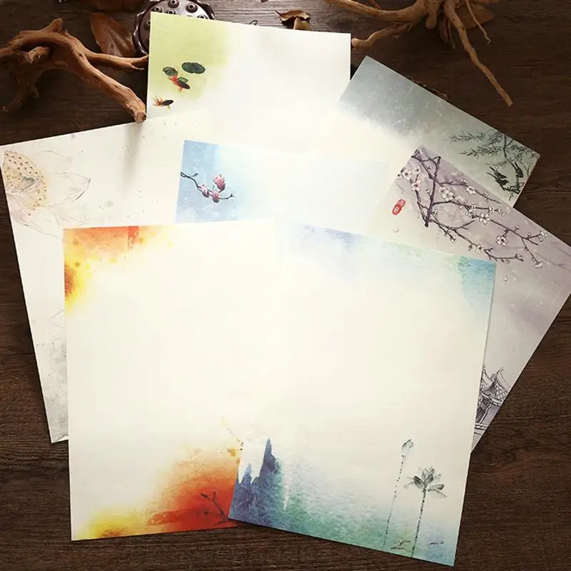 64pcs Chinese Style Retro Writing Paper 18.5x26cm Vintage Letter Paper Green Lotus Ink Lotus Beautiful Letter Set(Mixed Pattern)
64pcs Chinese Style Retro Writing Paper 18.5x26cm Vintage Letter Paper Green Lotus Ink Lotus Beautiful Letter Set(Mixed Pattern)