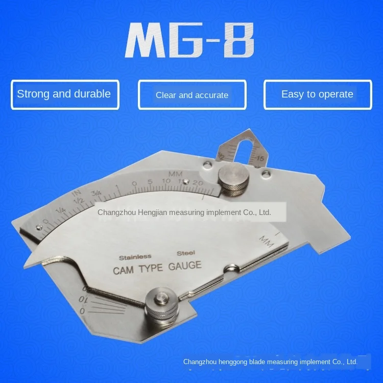 Welding inspection ruler Welding seam gauge Welding seam inspection ruler MG-8 Cam type weld gauge can be customized
Welding inspection ruler Welding seam gauge Welding seam inspection ruler MG-8 Cam type weld gauge can be customized