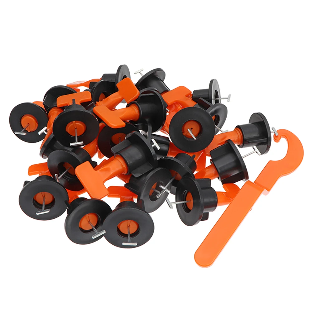 25Pcs Tile Leveling System Kit Reusable T-shaped Lock Locator Gasket Tool For Flooring Wall Tile 5-17mm Tile Thickness
25Pcs Tile Leveling System Kit Reusable T-shaped Lock Locator Gasket Tool For Flooring Wall Tile 5-17mm Tile Thickness