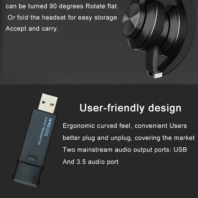 USB Wireless Bluetooth 5.1 o Transmitter V One for Two CSR Low Delay Wireless HiFi Bluetooth 5.0 Headset Set 
USB Wireless Bluetooth 5.1 o Transmitter V One for Two CSR Low Delay Wireless HiFi Bluetooth 5.0 Headset Set