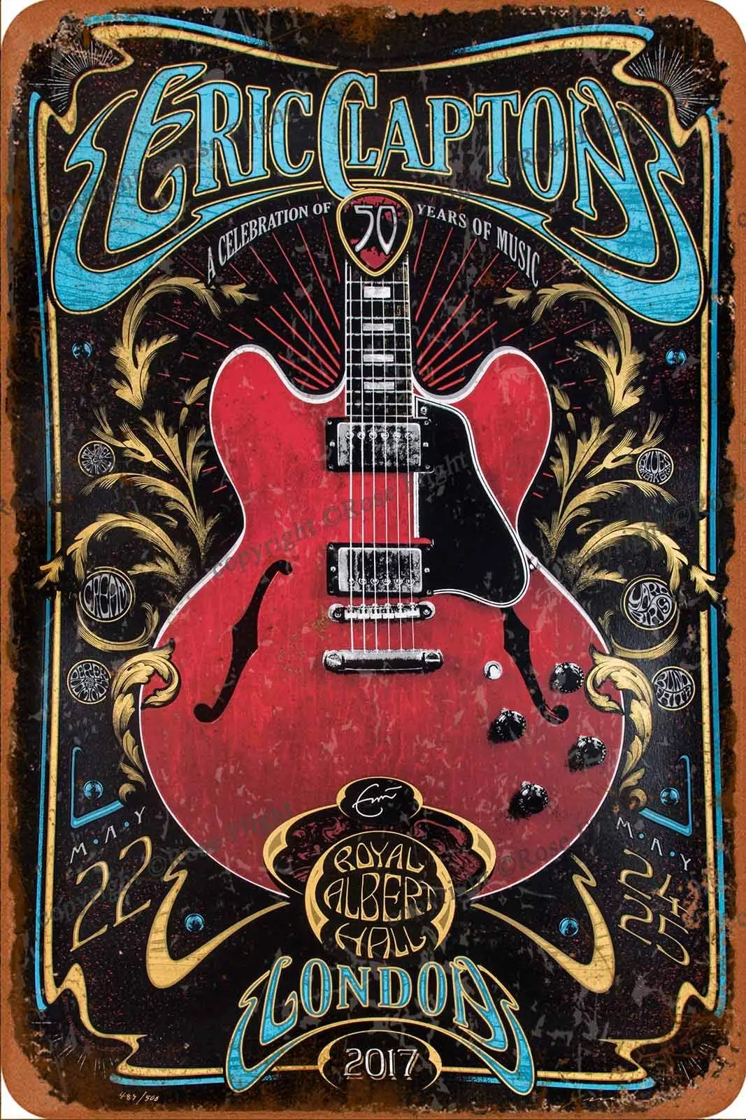 Vintage Tin Signs - Eric Clapton Final Tour Poster - Metal Sign Poster Retro Art Plaque Wall Decor for Bar Cafe Garden Bedroom
Vintage Tin Signs - Eric Clapton Final Tour Poster - Metal Sign Poster Retro Art Plaque Wall Decor for Bar Cafe Garden Bedroom