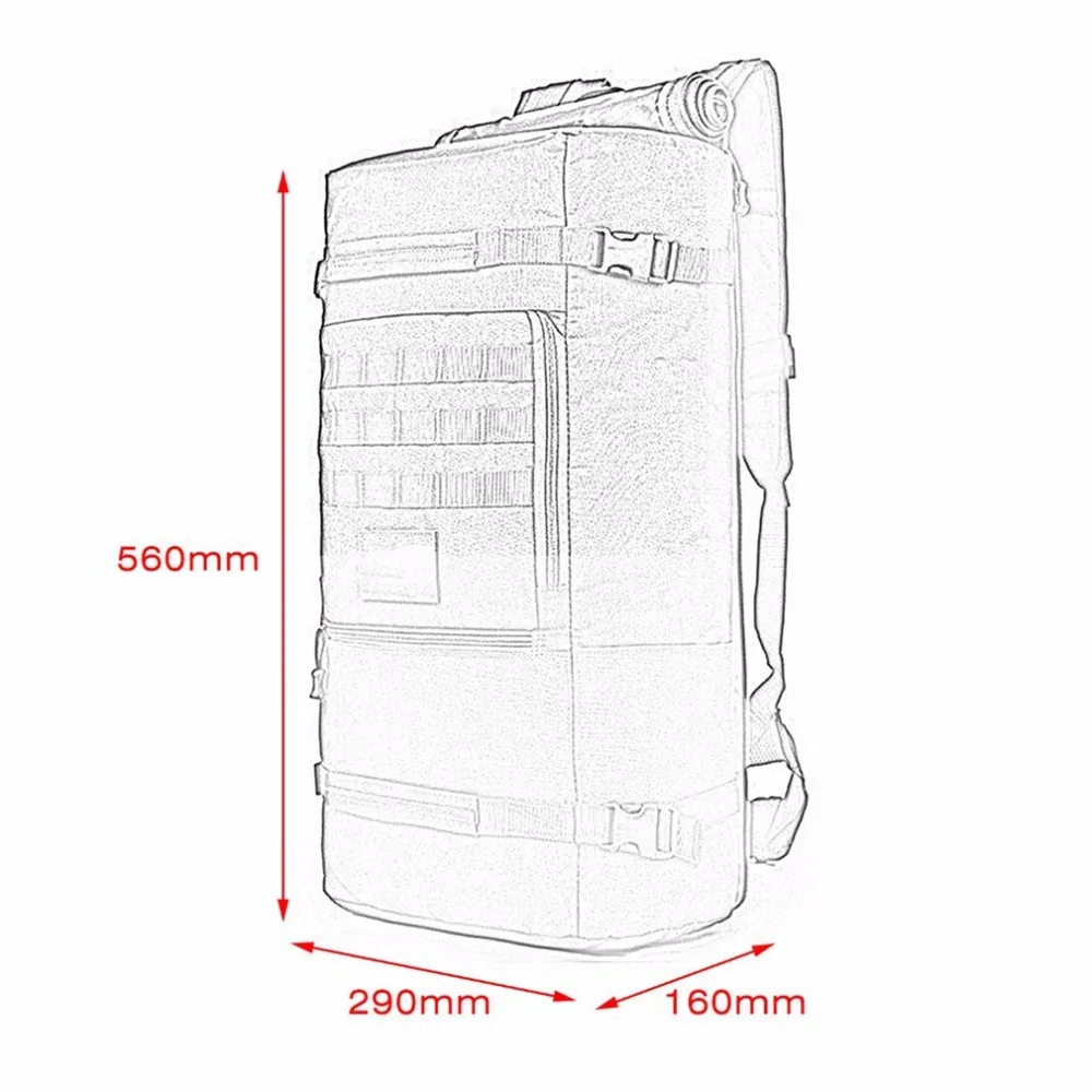 60L Large Capacity Outdoor Sports Backpack Multifunctional Tactical Bag Unisex Hiking ClimbingBackpack Oxford Cloth Knapsack bag
60L Large Capacity Outdoor Sports Backpack Multifunctional Tactical Bag Unisex Hiking ClimbingBackpack Oxford Cloth Knapsack bag