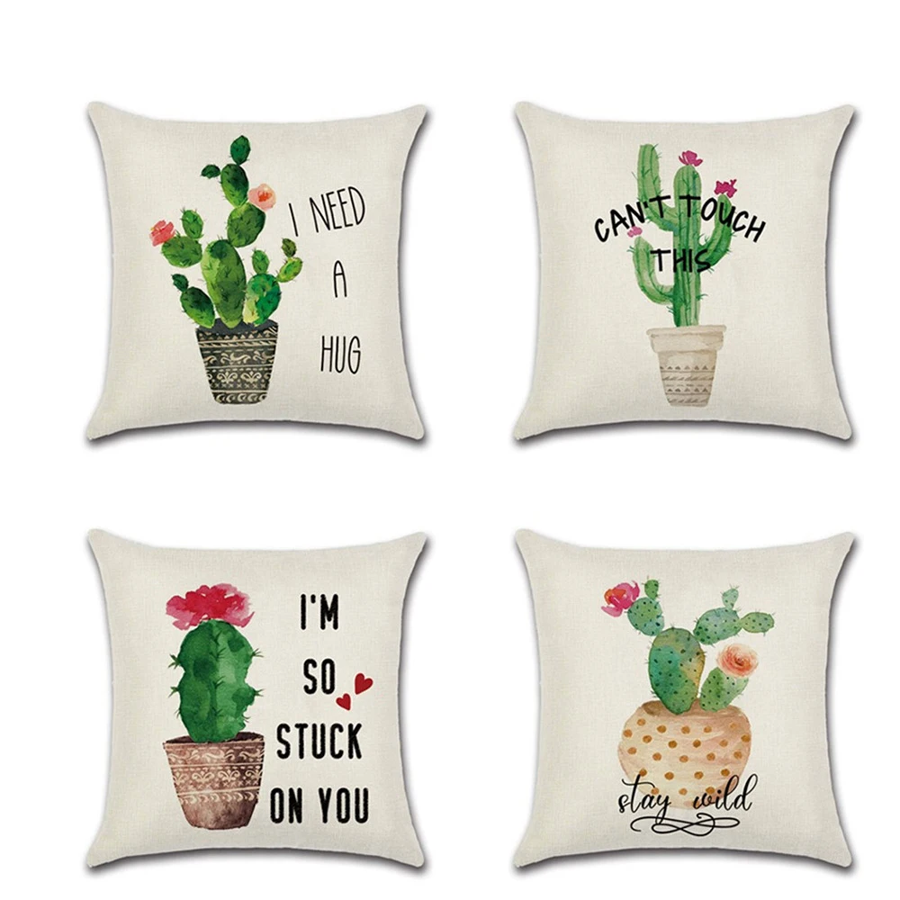 Cactus Pillow Cover Cushion Cover Linen Cushions Covers Decor for Home Car Sofa Throw Pillow Case 45*45cm
Cactus Pillow Cover Cushion Cover Linen Cushions Covers Decor for Home Car Sofa Throw Pillow Case 45*45cm