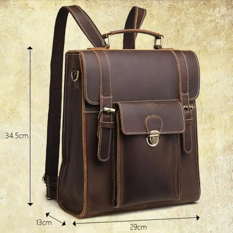 YourSeason 2021 Men Retro Genuine Leather Backpack Arcuate Solid Multifunctional Male Cowhide Shoulder Strap Flap Pocket Bags
YourSeason 2021 Men Retro Genuine Leather Backpack Arcuate Solid Multifunctional Male Cowhide Shoulder Strap Flap Pocket Bags