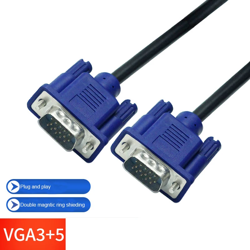 1.5m 1.8m 3m 5m 10m 15m VGA Cable for Computer Monitor TV LCD Monitor Projector HD Cable Shielded VGA Video Extension Line
1.5m 1.8m 3m 5m 10m 15m VGA Cable for Computer Monitor TV LCD Monitor Projector HD Cable Shielded VGA Video Extension Line