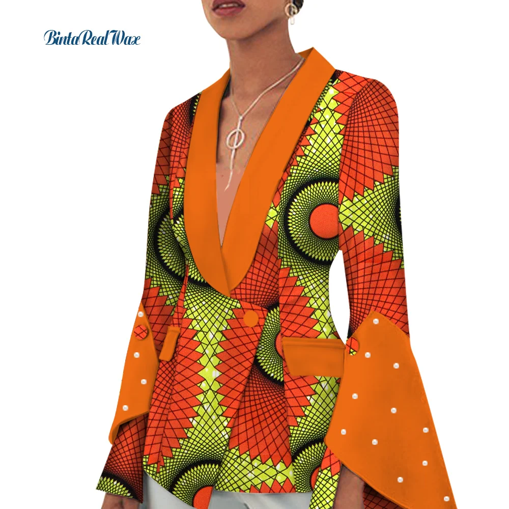 African Print Casual Suits for Women Bazin Riche Dashiki Long Sleeve Pearl Coat with Pocket 100% Cotton African Clothes WY5032
African Print Casual Suits for Women Bazin Riche Dashiki Long Sleeve Pearl Coat with Pocket 100% Cotton African Clothes WY5032